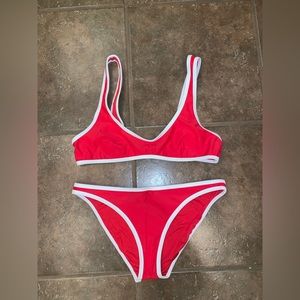 It’s Now Cool red and white bikini size medium